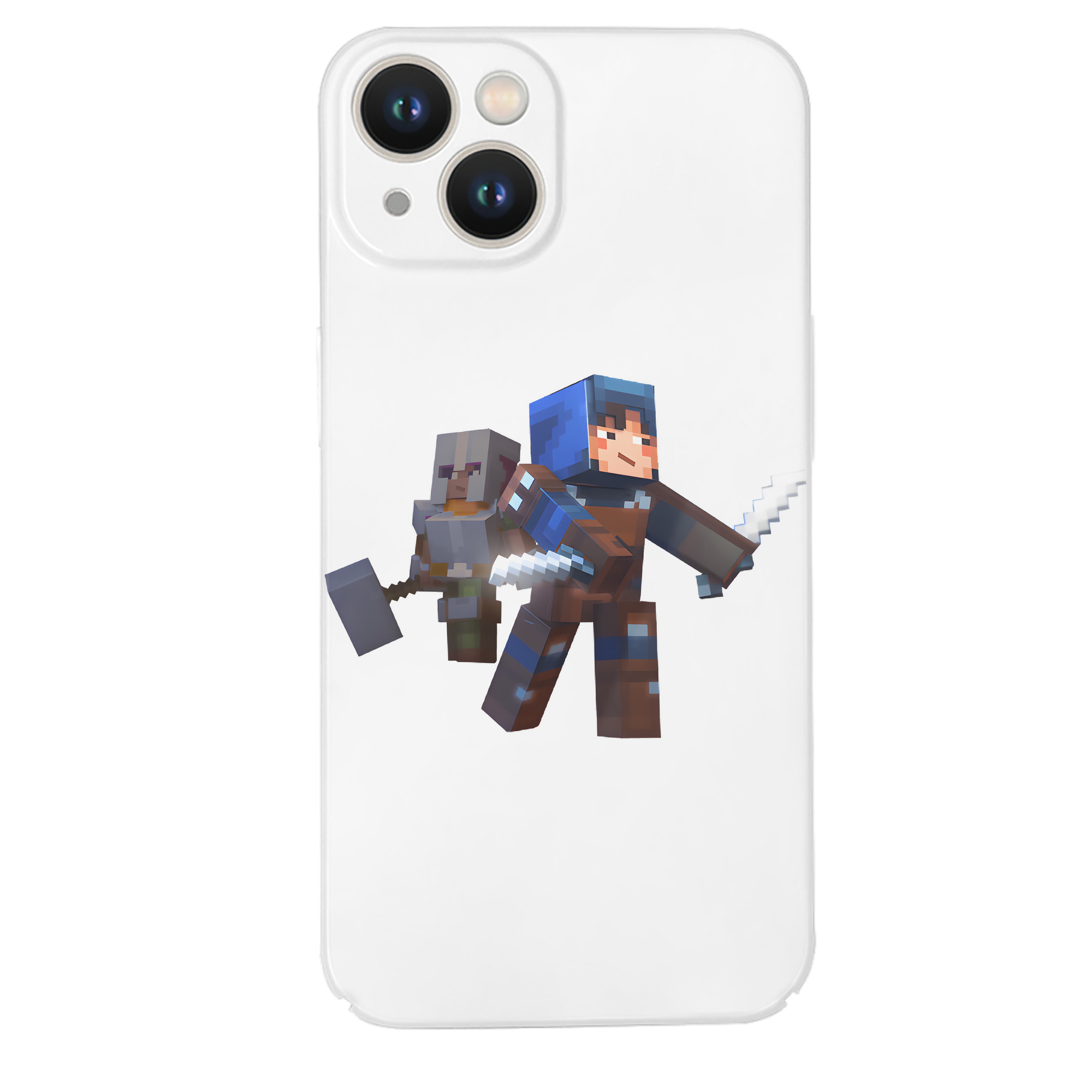（画像用） マインクラフト ブロックの世界 Minecraft MC Block world 【iPhone 14シリーズ対応】ハードケース